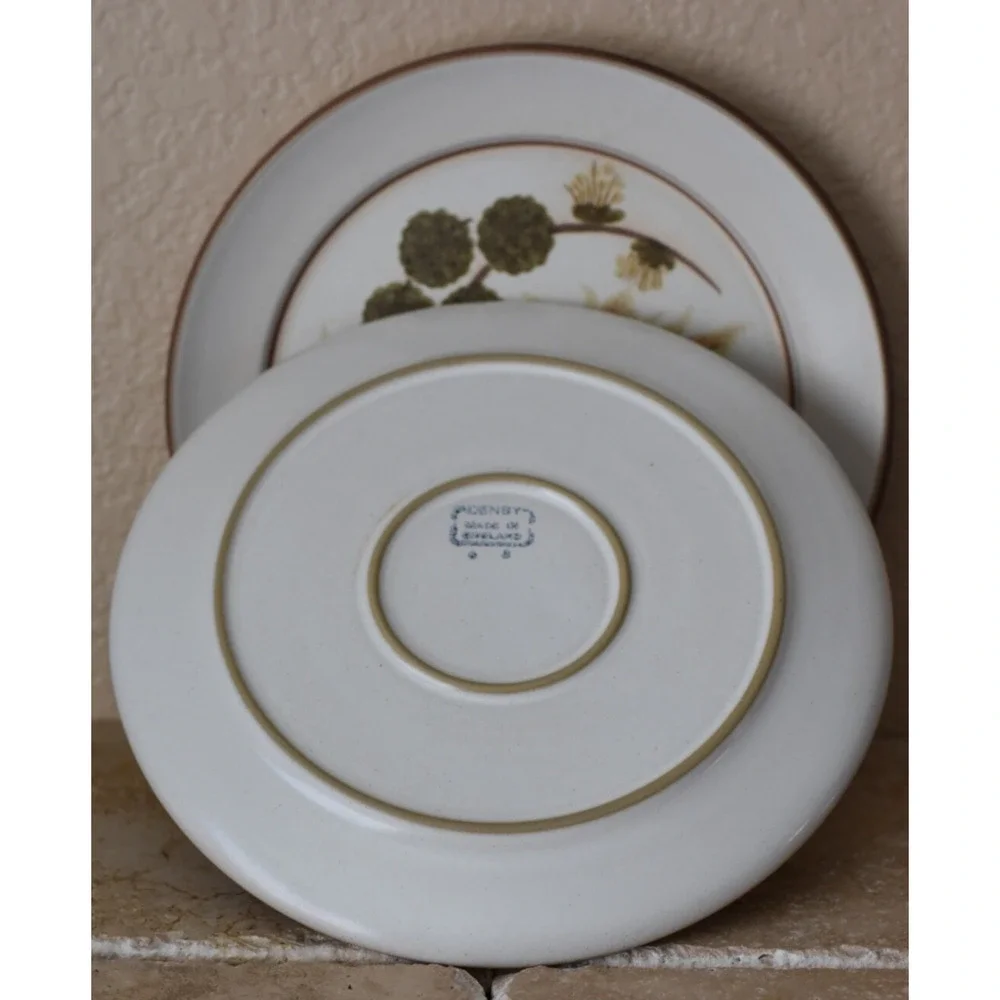 Denby COTSWOLD PATTERN Dinner Plates ENGLAND Set Of (2) MCM